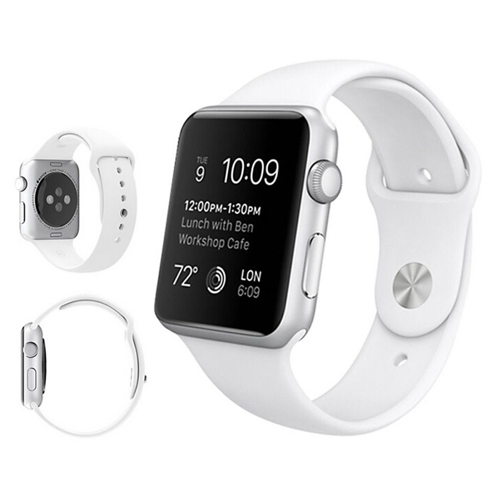 Silikonarmband Vit för Apple Watch 42/44/45mm med stiftspänne