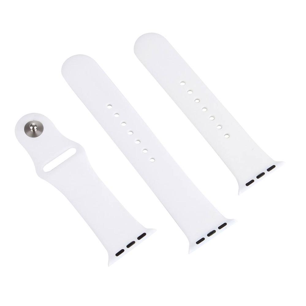 Silikonarmband Vit för Apple Watch 42/44/45mm med stiftspänne