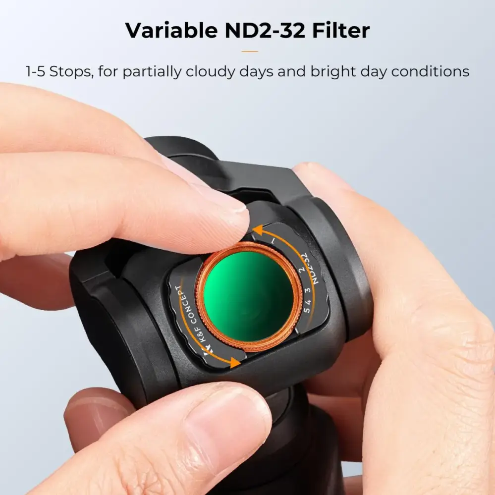  K&F Concept Variabelt ND2-32-filter för DJI Osmo Pocket 3 från Kamda – snabb leverans och trygg e-handel