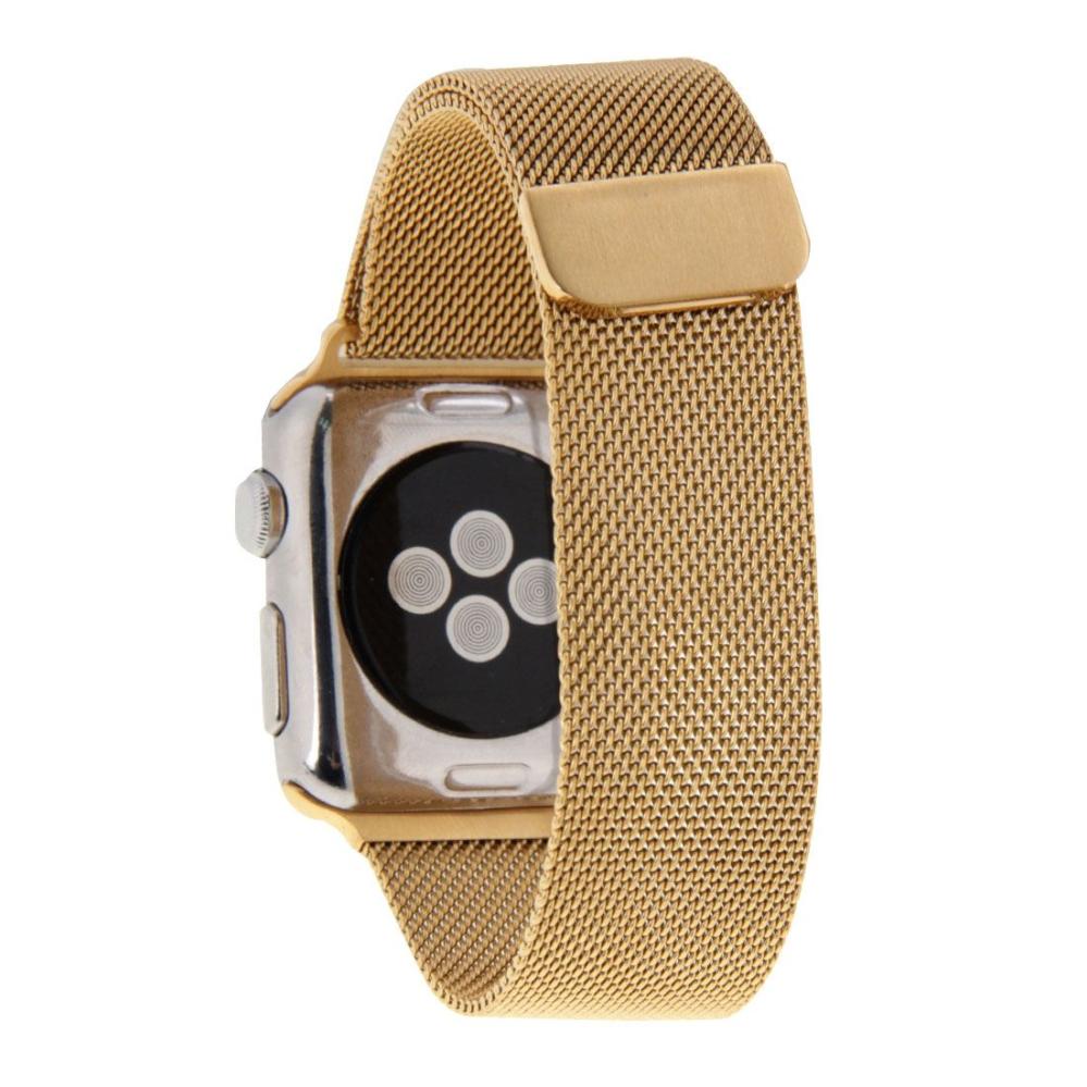 Metallarmband Milanese Loop Guld för Apple Watch 42/44/45mm