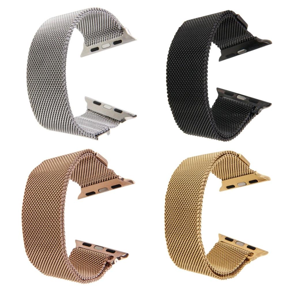 Metallarmband Milanese Loop Svart för Apple Watch 42/44/45mm