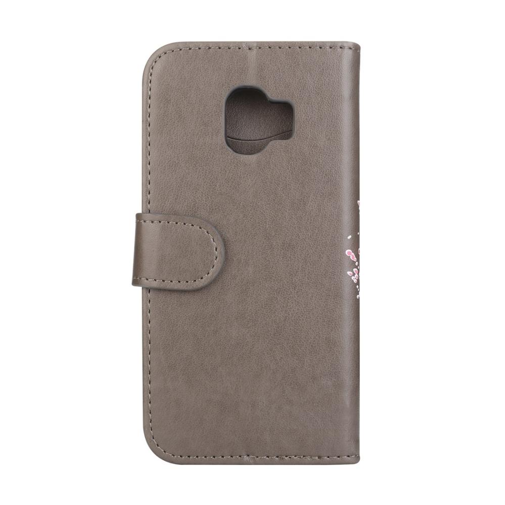Plånboksfodral för Galaxy J2 Pro (2018) - Grå med rosa flamingo