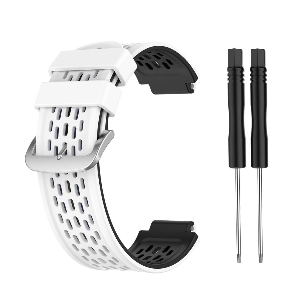 Silikonarmband Vit & Svart för Garmin Approach S2/S4