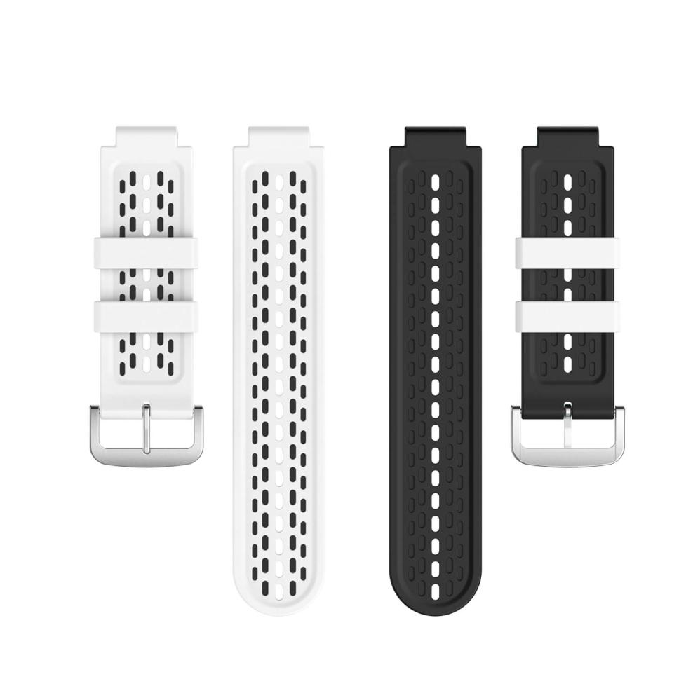 Silikonarmband Vit & Svart för Garmin Approach S2/S4