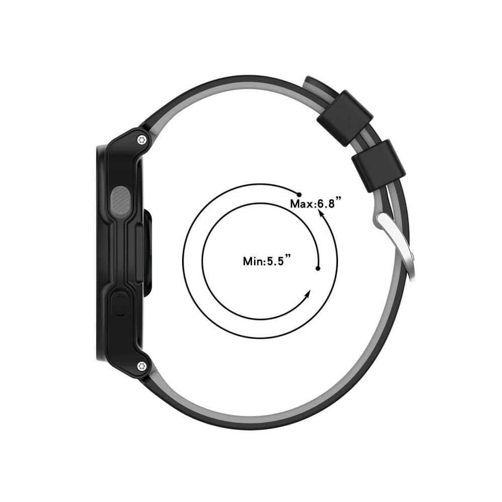 Silikonarmband Vit & Svart för Garmin Approach S2/S4