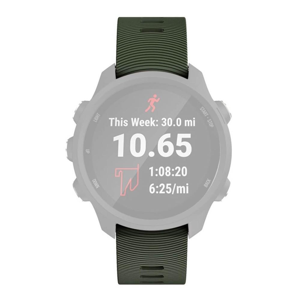 Silikonarmband Armegrön för Smartwatch Forerunner 245/645