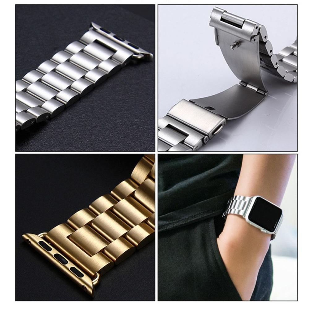 Armband för Apple Watch 42/44/45mm kedja Svart