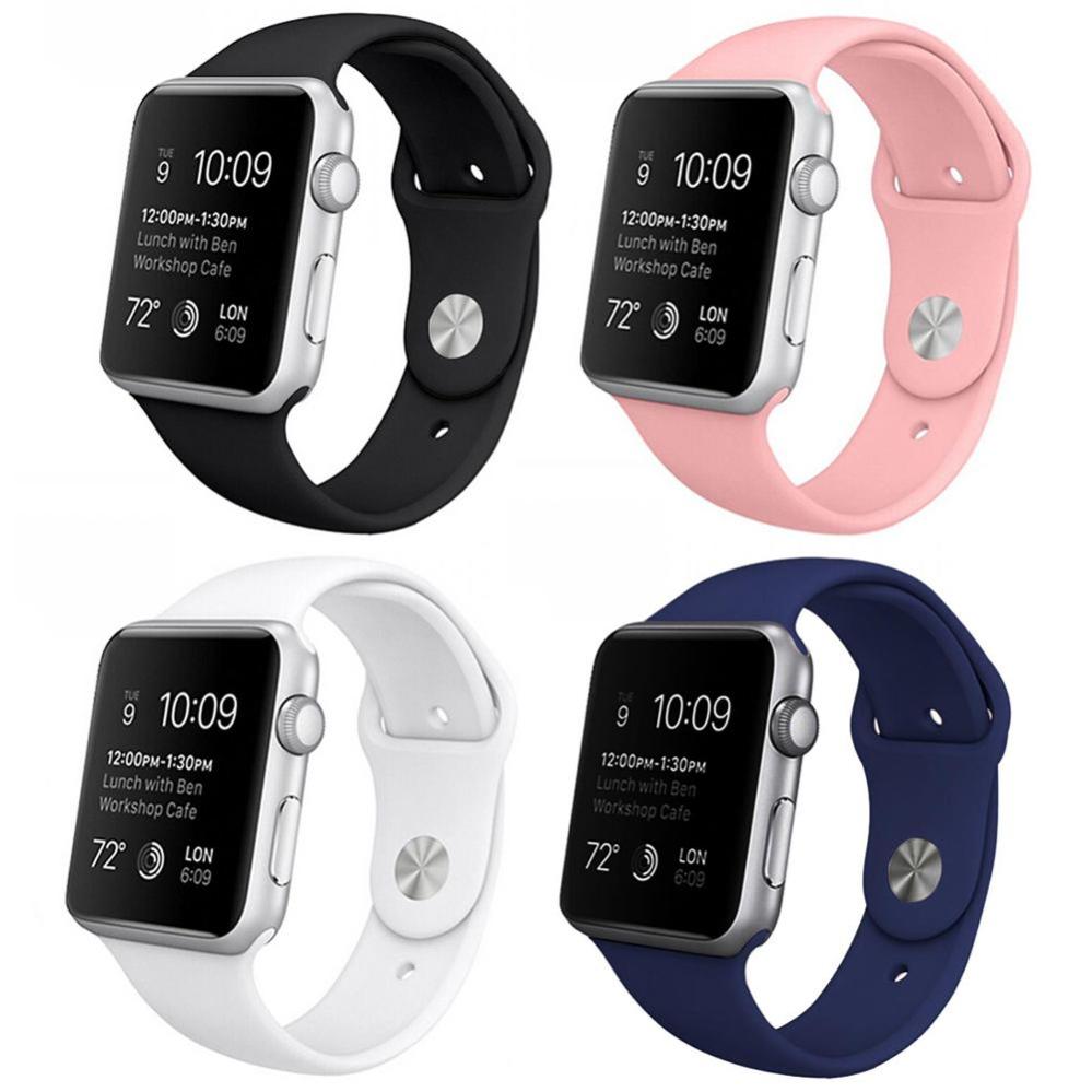 Silikonarmband Mörkblå för Apple Watch 42/44/45mm med stiftspänne