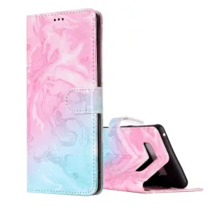  Plånboksfodral för Galaxy Note 8 - Marmormönster rosa & blå