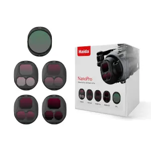  Haida NanoPro 5-delars filterkit f&ouml;r DJI Mavic 4 Pro &ndash; CPL + ND8&ndash;ND64 fr&aring;n Kamda &ndash; snabb leverans och trygg e-handel