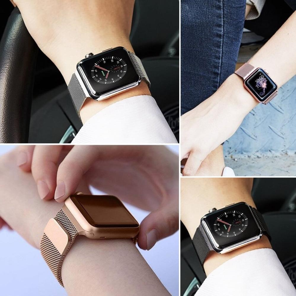 Metallarmband Milanese Loop för Apple Watch 38/40/41mm Röd