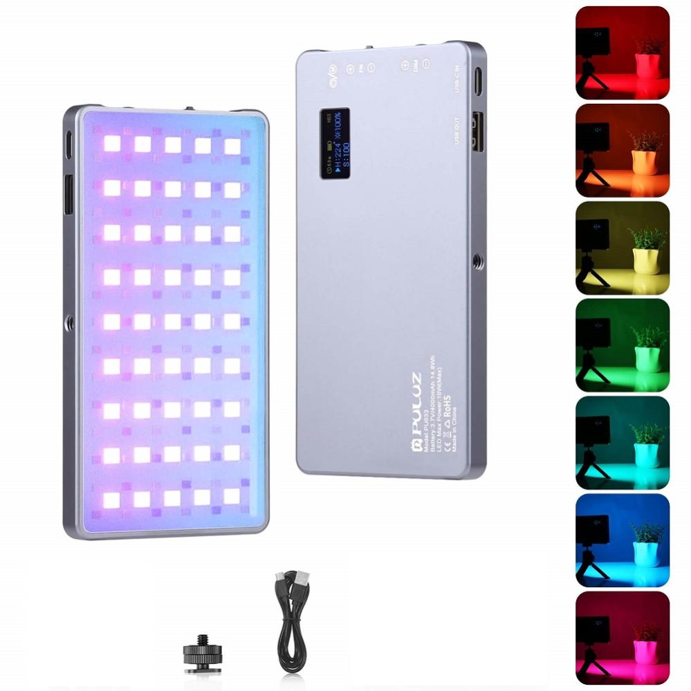 Puluz LED-panel/belysning för vlogg med inbyggt batteri