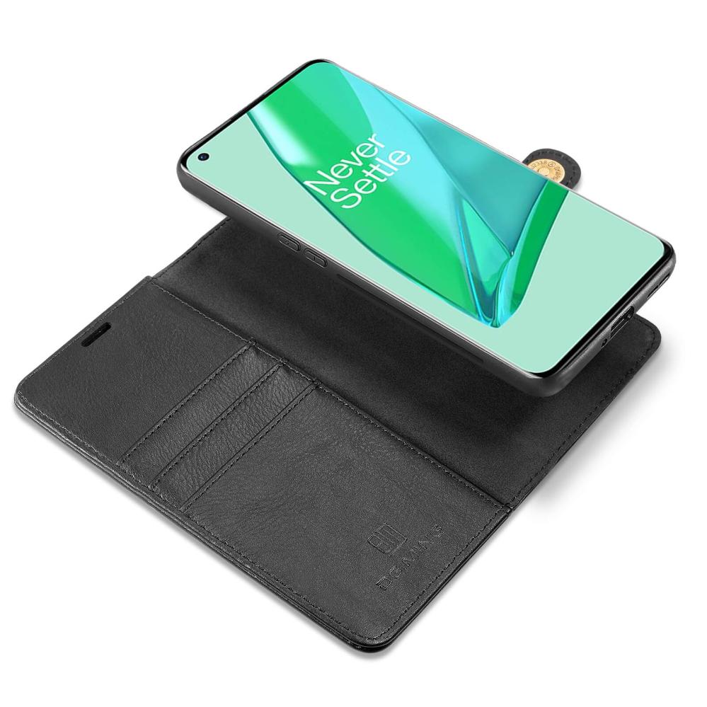 DG.MING Plånboksfodral med magnetskal för OnePlus 9 Pro Svart