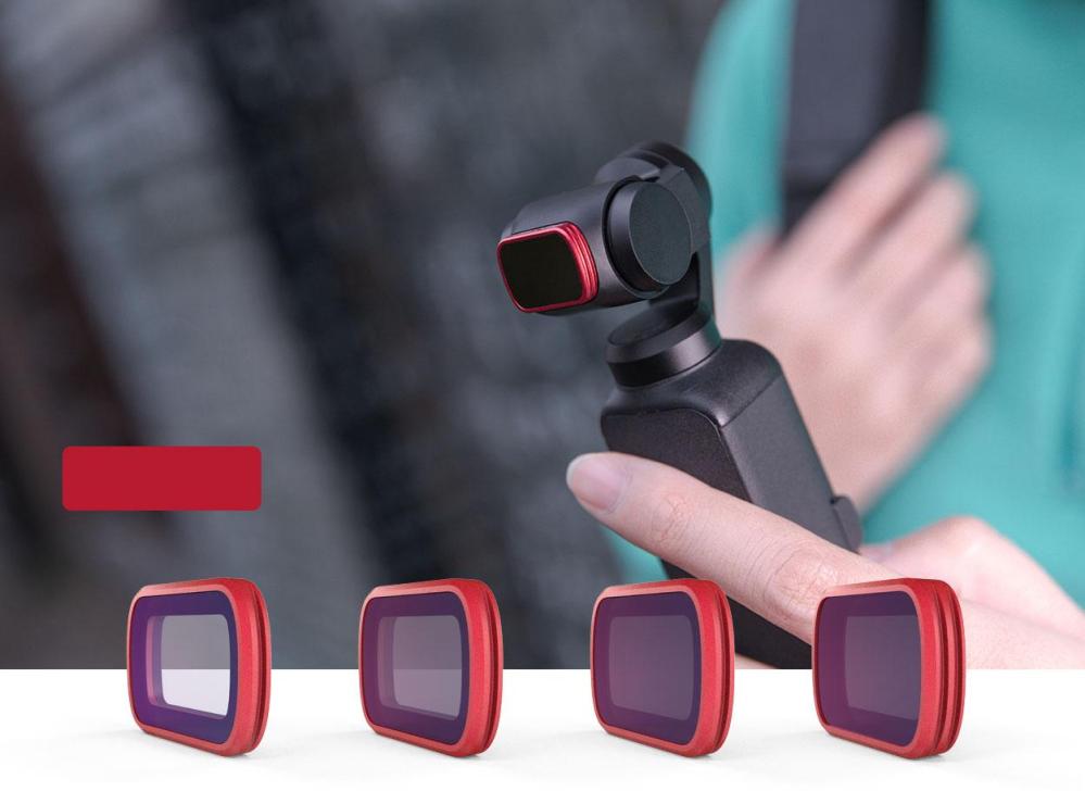  PGYTECH NDPL 4 stycken PRO-Filter för OSMO Pocket NDPL8, NDPL16, NDPL32, NDPL64