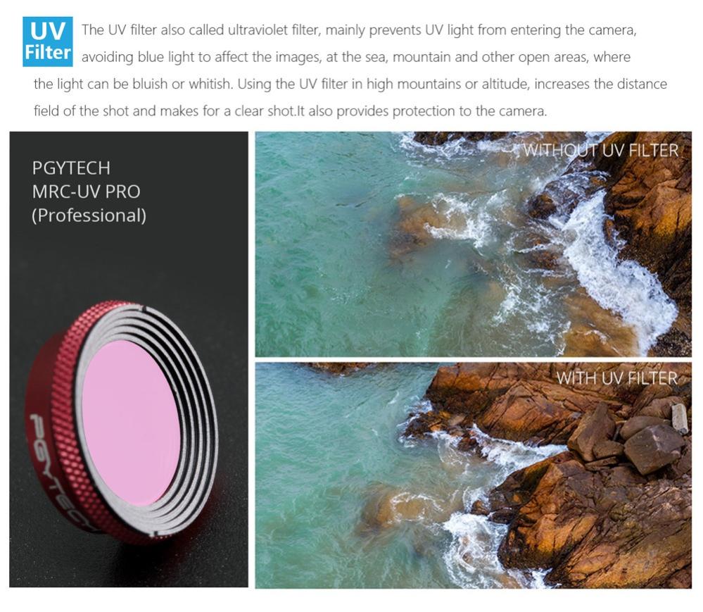 PGYTECH 6i1 Filter Pro för Mavic Air: UV, CPL, ND4, ND8, ND16, ND32