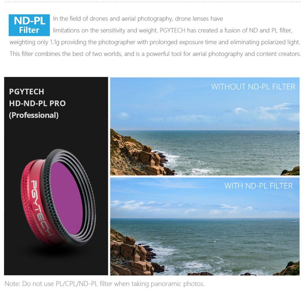 PGYTECH 6i1 Filter Pro för Mavic Air: UV, CPL, ND4, ND8, ND16, ND32