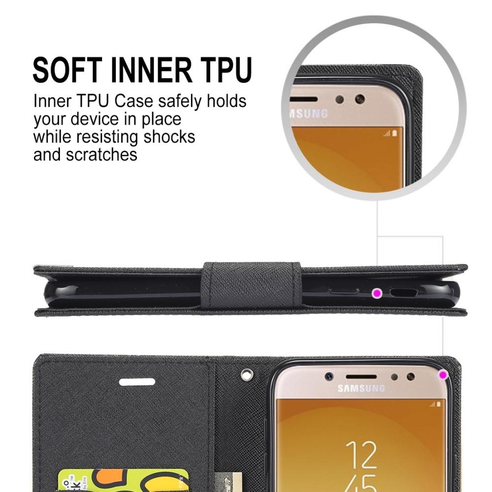 GOOSPERY För Galaxy J7 (2017) - Plånboksfodral med kortplatser