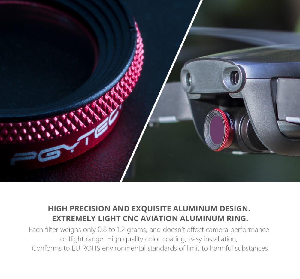 PGYTECH 6i1 Filter Pro för Mavic Air: UV, CPL, ND4, ND8, ND16, ND32
