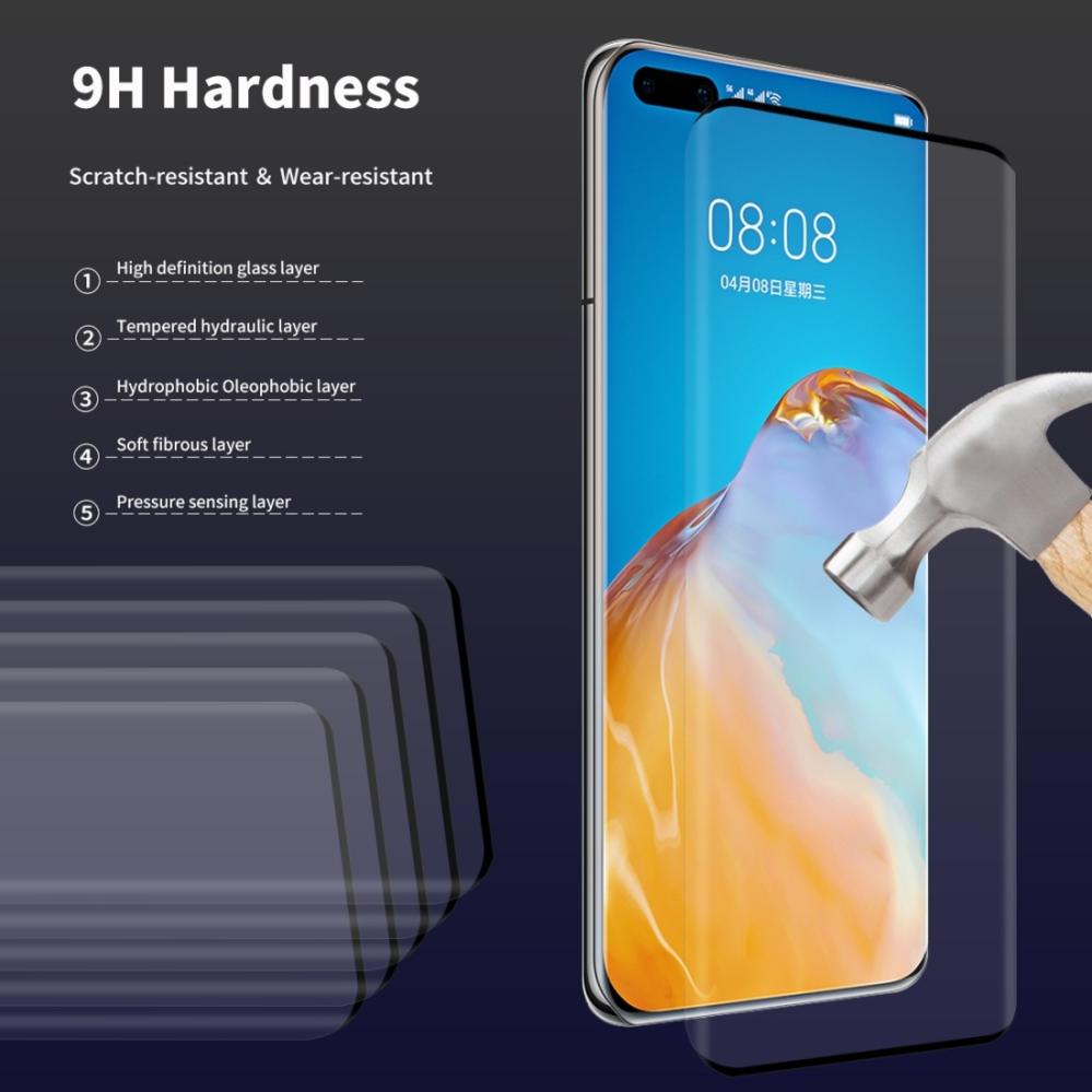 Skärmskydd heltäckande för Huawei P40 Pro av härdat glas