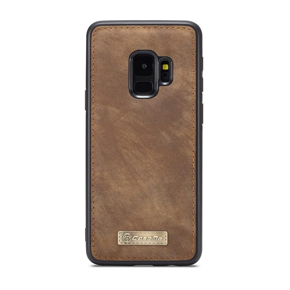 CaseMe Plånboksfodral med magnetskal för Galaxy S9 Brun