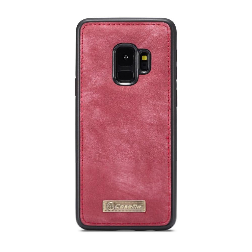 CaseMe Plånboksfodral med magnetskal för Galaxy S9 Röd