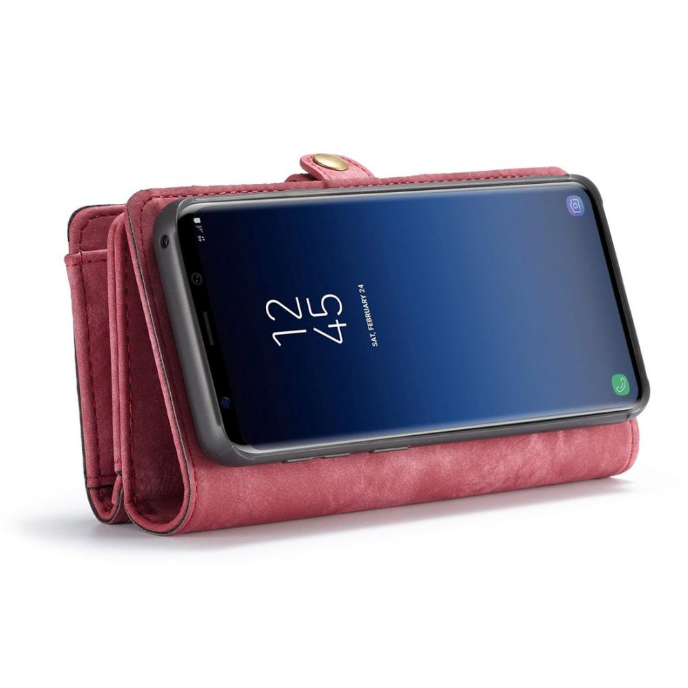 CaseMe Plånboksfodral med magnetskal för Galaxy S9 Röd