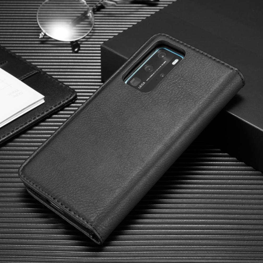 DG.MING Plånboksfodral med magnetskal för Huawei P40 Pro Svart