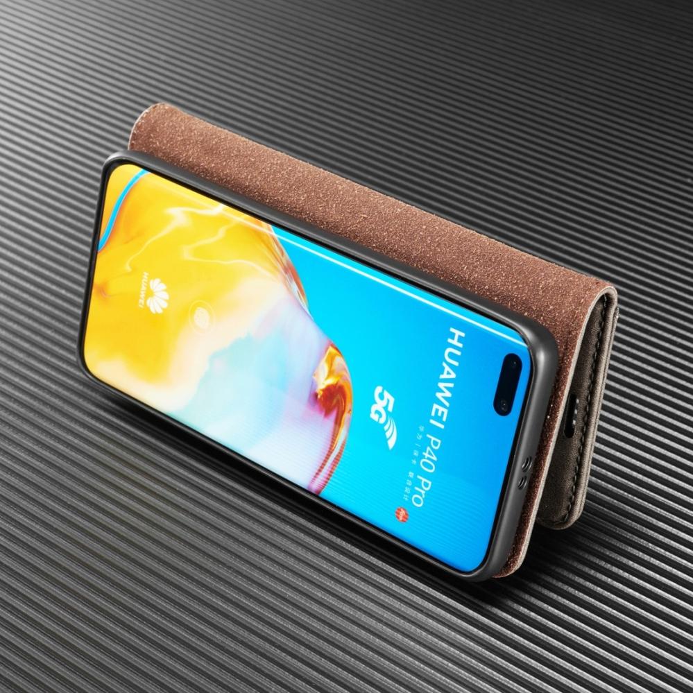 DG.MING Plånboksfodral med magnetskal för Huawei P40 Pro Svart