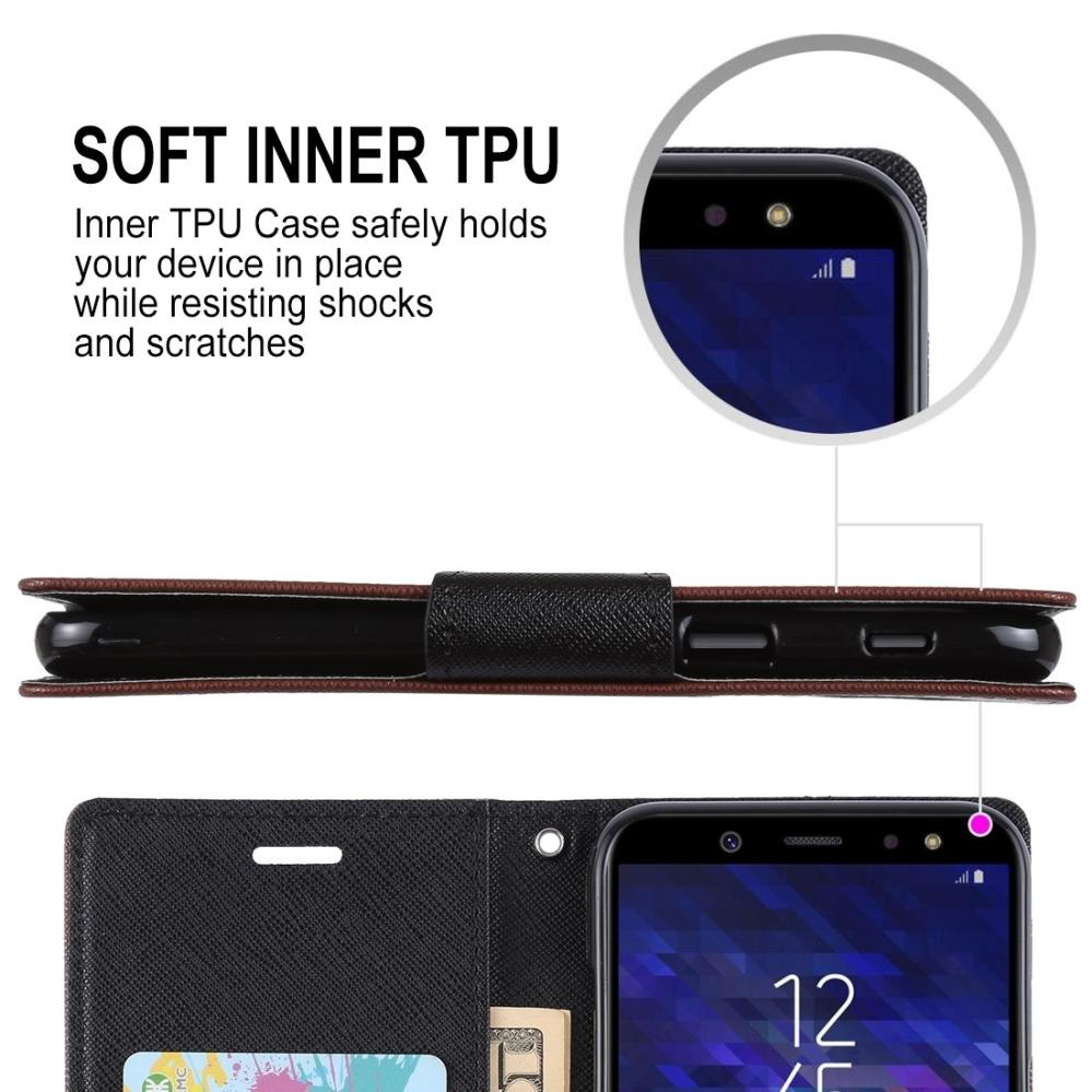 GOOSPERY För Galaxy A6 (2018) - Plånboksfodral med kortplatser av PU-läder
