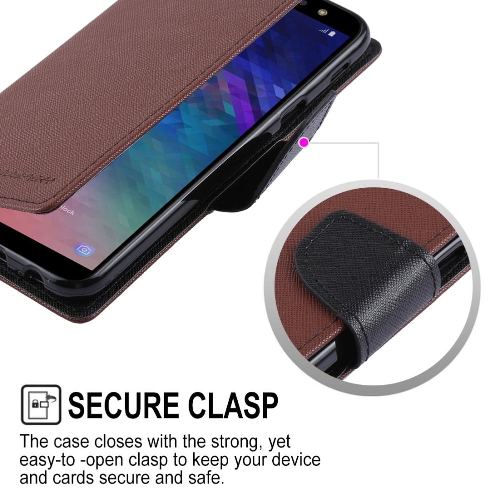 GOOSPERY För Galaxy A6 (2018) - Plånboksfodral med kortplatser av PU-läder