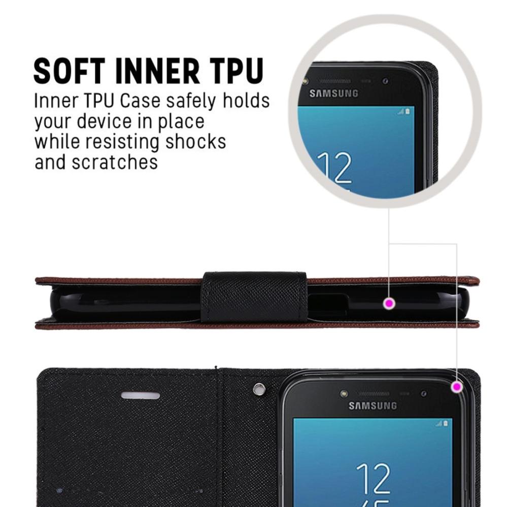 GOOSPERY För Galaxy J2 Pro (2018) - Plånboksfodral med kortplatser av PU-läder