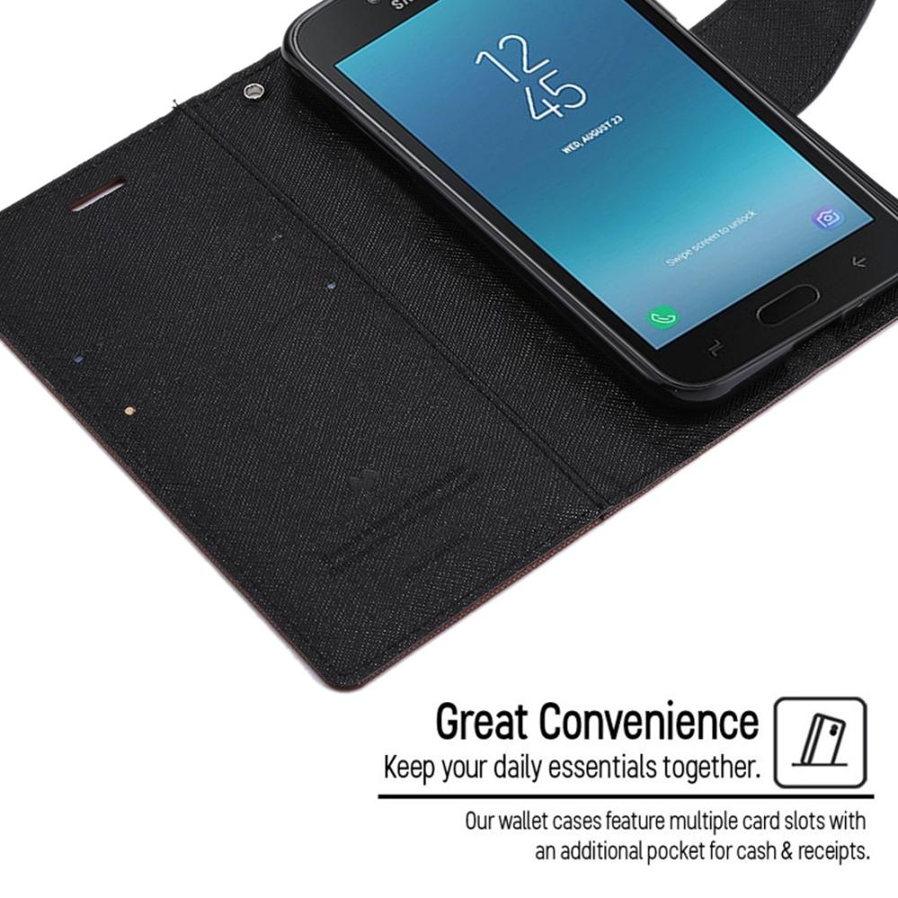 GOOSPERY För Galaxy J2 Pro (2018) - Plånboksfodral med kortplatser av PU-läder