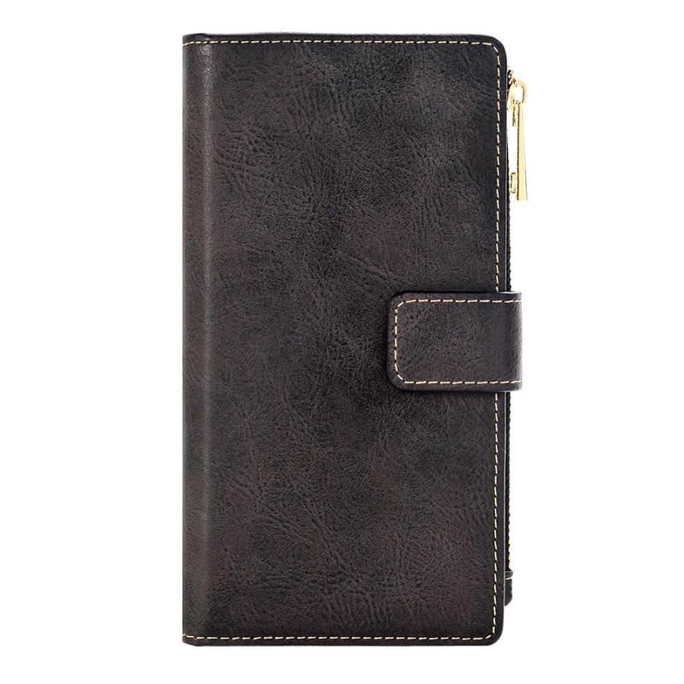 Plånboksfodral för iPhone 7Plus/ 8Plus Svart - Retro med magnetskal PU-läder