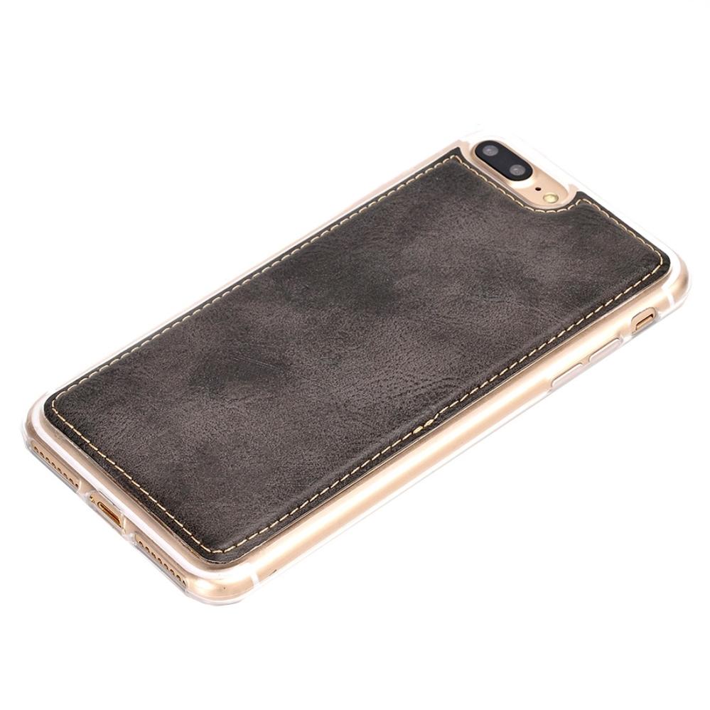 Plånboksfodral för iPhone 7Plus/ 8Plus Svart - Retro med magnetskal PU-läder
