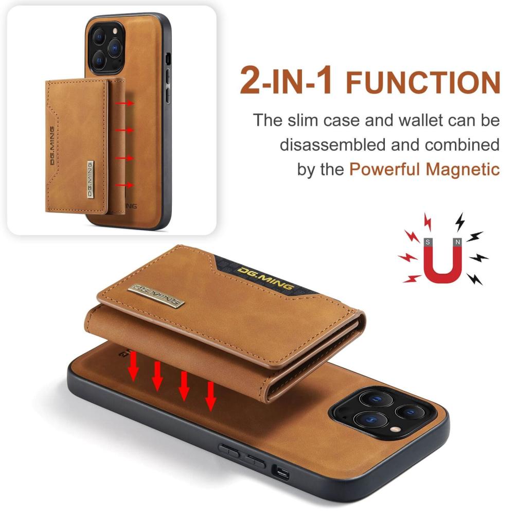 DG.MING 2 i 1 Vikbar plånbok & magnetiskt skal för iPhone 13 Pro