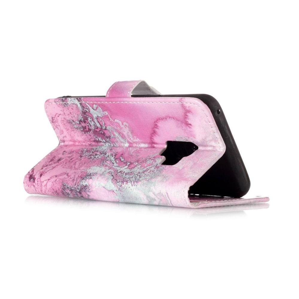 Plånboksfodral för Galaxy S9 - Rosa vågmönster