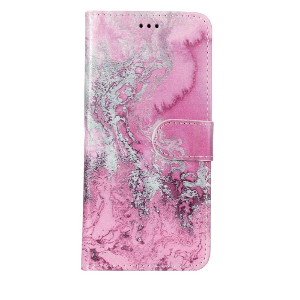 Plånboksfodral för Galaxy S9 - Rosa vågmönster