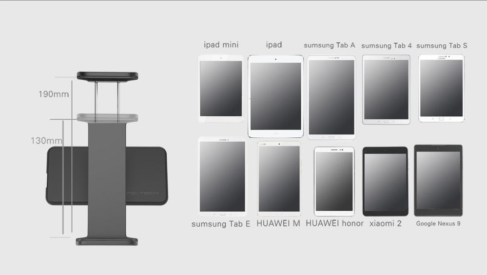  PGYTECH Tabhållare för DJI fjärrkontroll 130-190mm