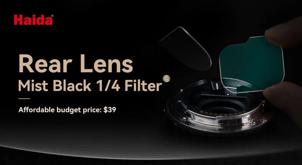  Haida Rear Lens Mist Black 1/4 Filter för Sony E, Leica L och Nikon Z från Kamda – snabb leverans och trygg e-handel
