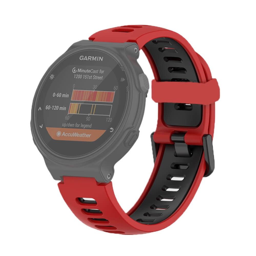 Silikonarmband Röd & Svart för Garmin Forerunner 230/ 235/ 620/ 630/ 735XT