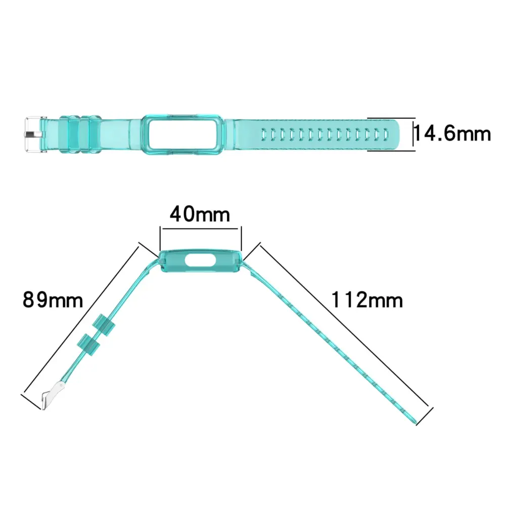  Silikonarmband transparent rosa för Fitbit Ace 2/3 Luxe Inspiere 1/2