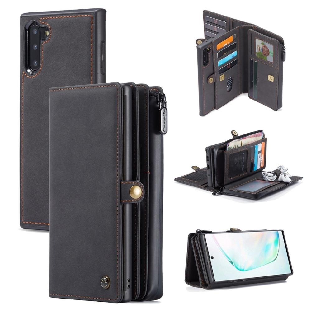 CaseMe Plånboksfodral med magnetskal för Samsung Galaxy Note 10 Svart
