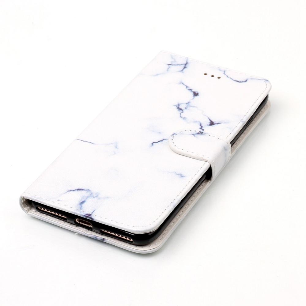 Plånboksfodral för iPhone 7 Plus & 8 Plus - Marmor Vit