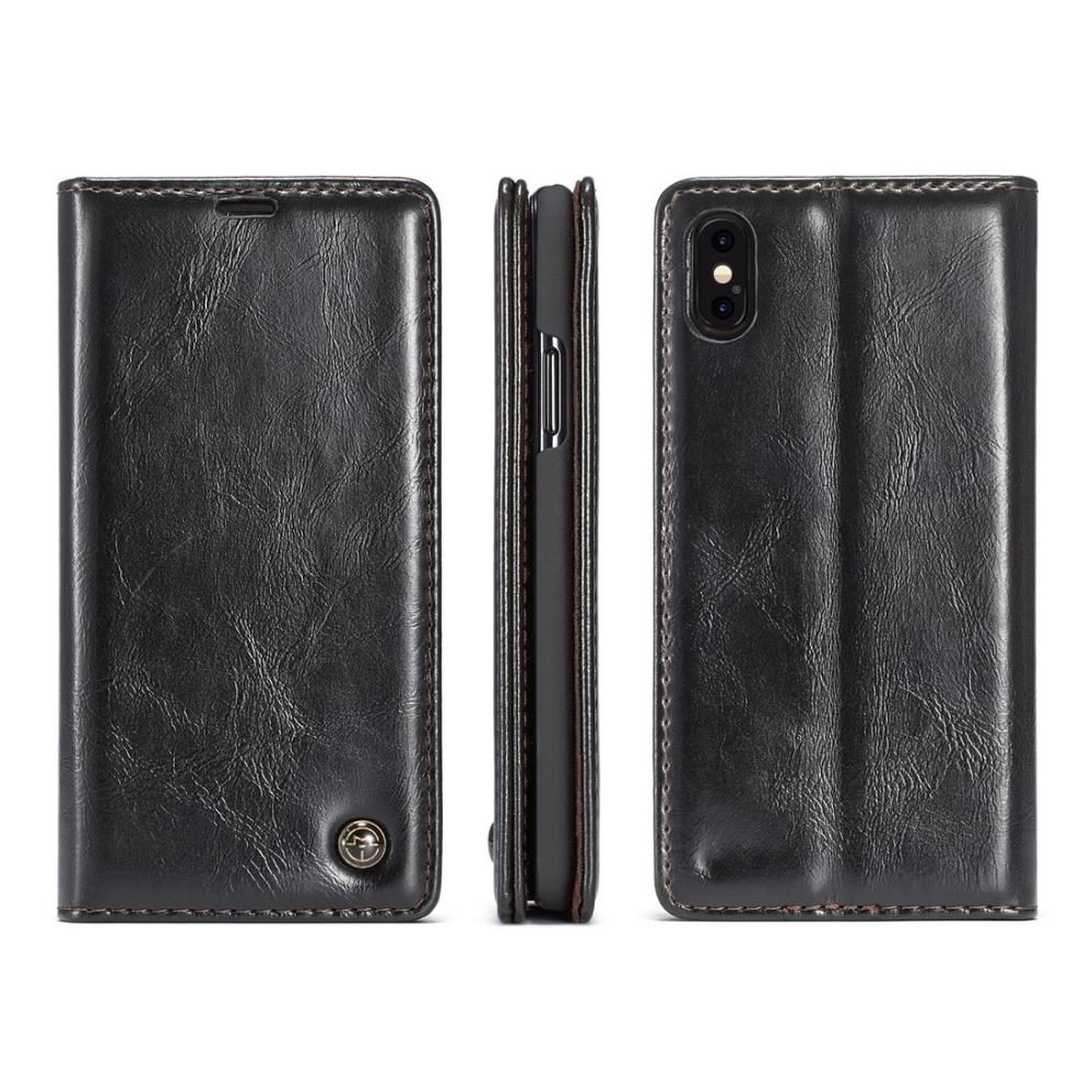 CaseMe Plånboksfodral med kortplats för iPhone X Svart-003