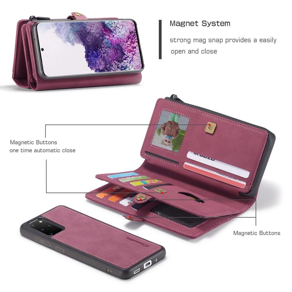 CaseMe Plånboksfodral med magnetskal för Samsung Galaxy S20 Plus