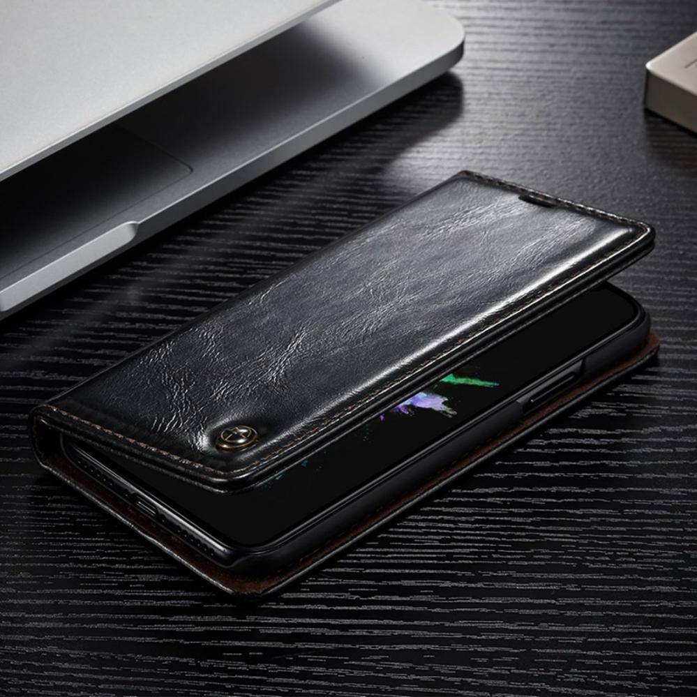 CaseMe Plånboksfodral med kortplats för iPhone X Svart-003