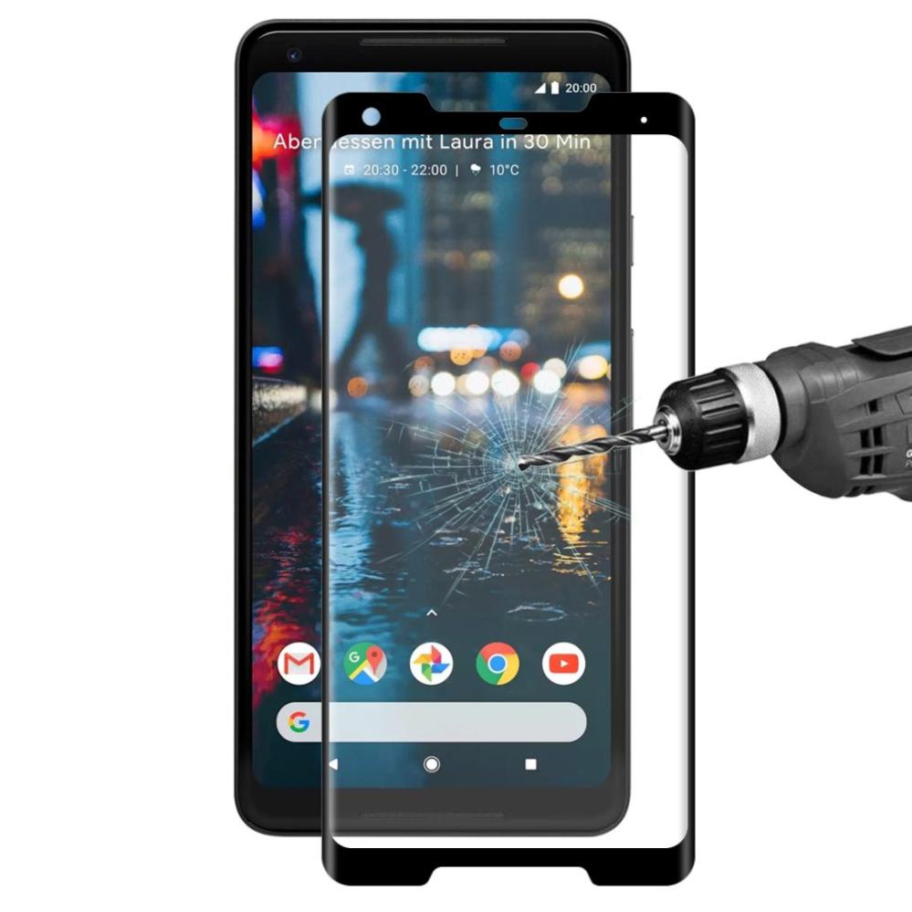 Skärmskydd med svart ram för Google Pixel 2 XL av härdat glas