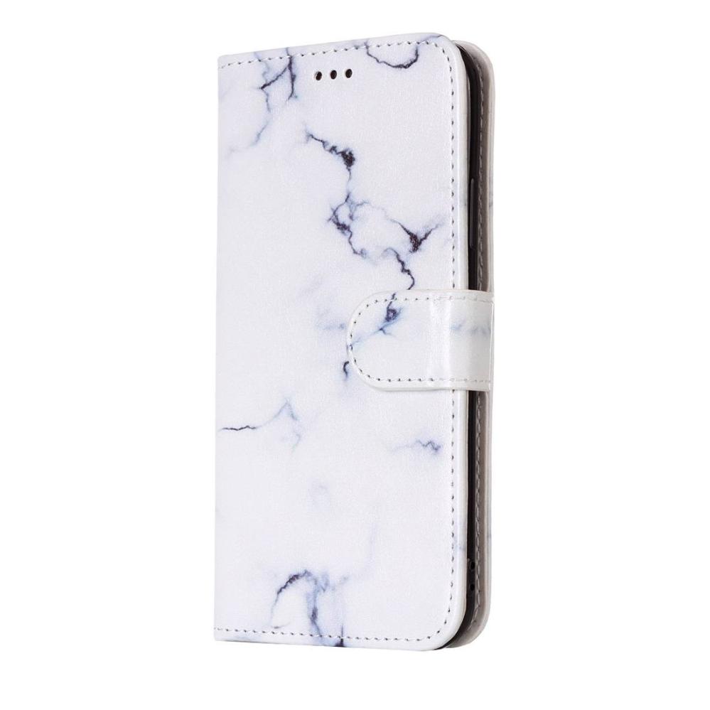 Plånboksfodral för iPhone X / XS - Vit marmor