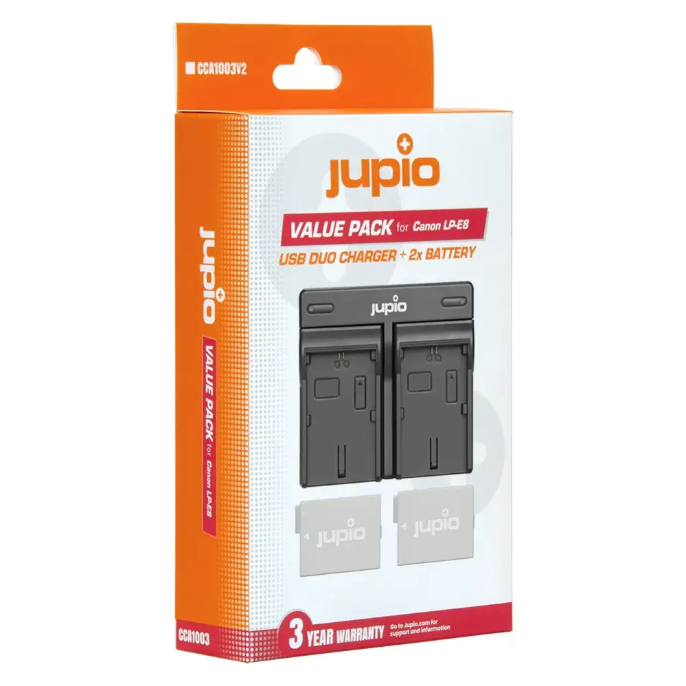  Jupio Batteripaket ersätter Canon LP-E8 från Kamda – snabb leverans och trygg e-handel
