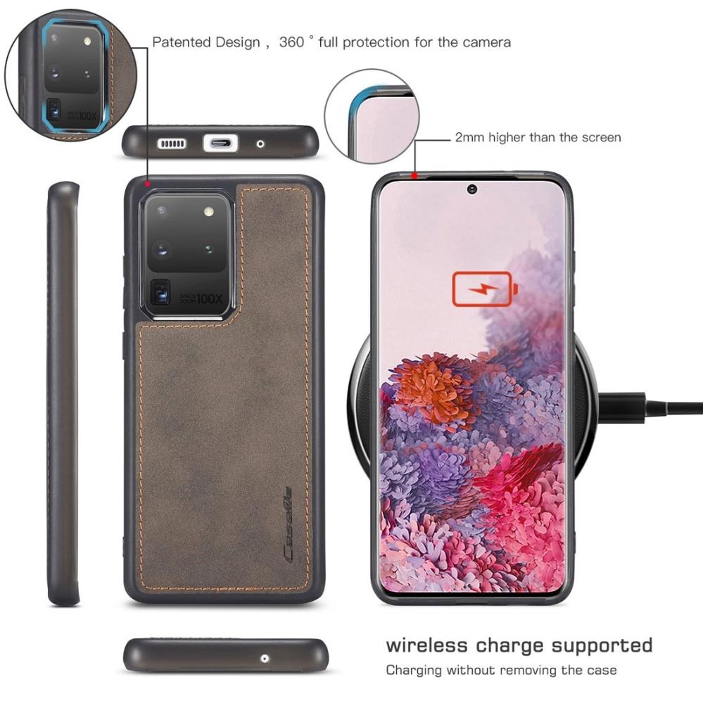 CaseMe Plånboksfodral med magnetskal för Samsung Galaxy S20 Ultra
